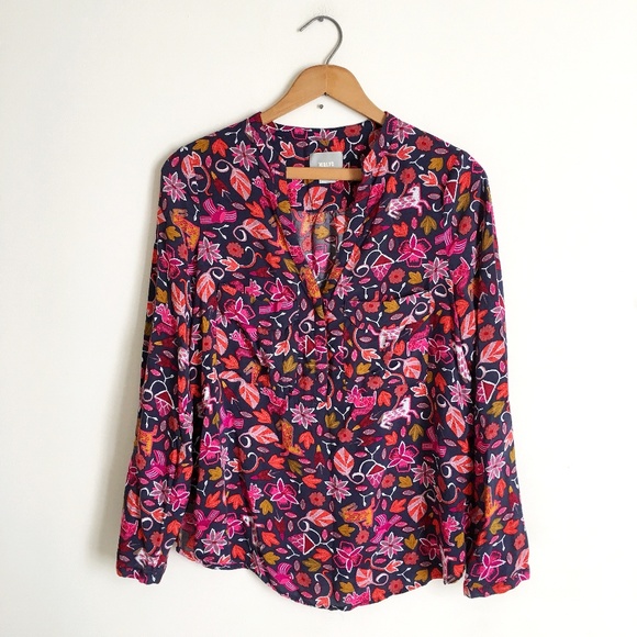 Anthropologie Tops - Anthropologie | Maeve Woodland Floral Blouse 8